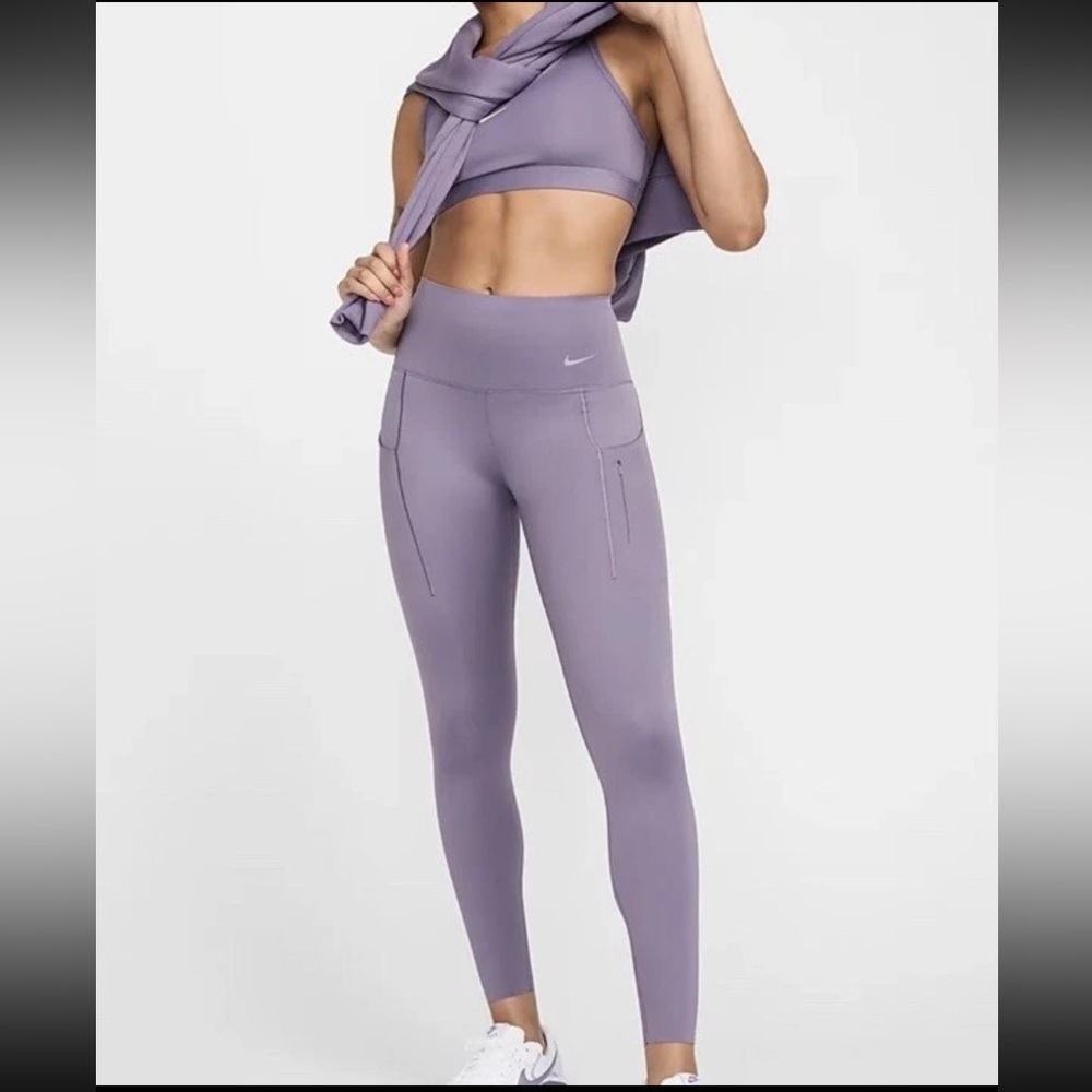 Nike Go Firm Support purple leggings size M